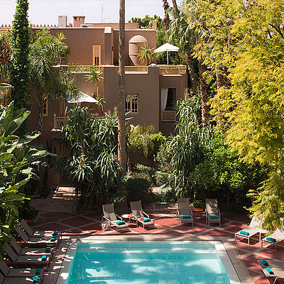 Boutique-Hotel les Jardins de la Medina Poolbereich