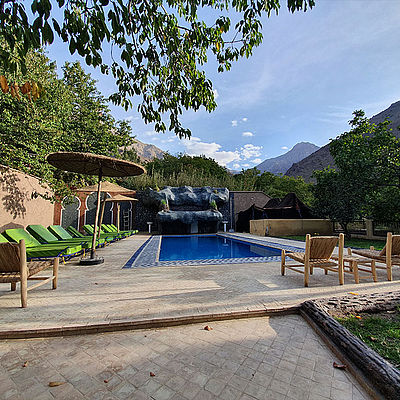 Hotel Jnane Imlil Pool Liegen