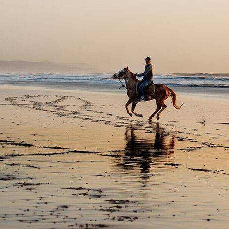 Reiter am Strand