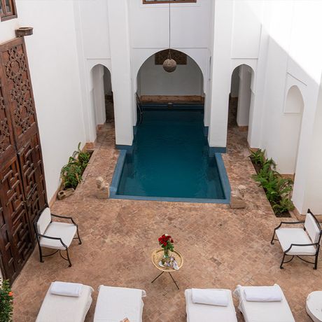 Cadi Boutique- Hotel Schwimmbereich Blick auf den Schwimmbereich