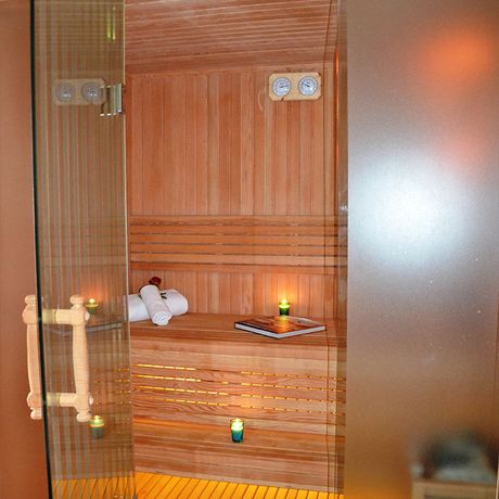 Blick in  die Sauna