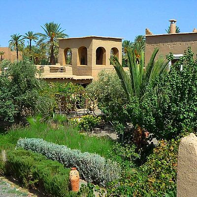 Oasenlodge les Jardins de Skoura Aussenansicht Garten
