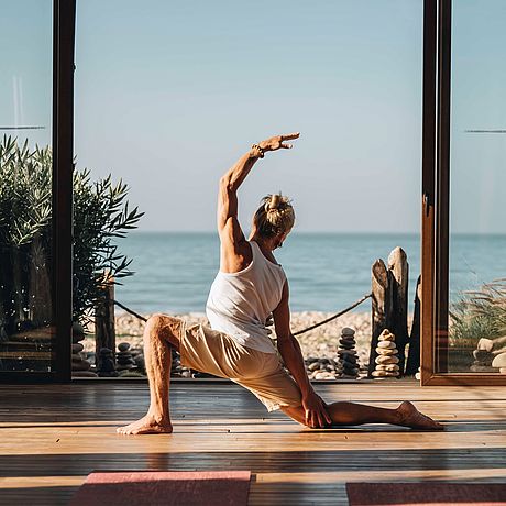 Ansicht Yoga Shala mit Meerblick