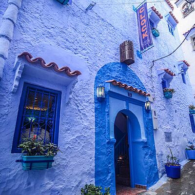 Cafe Clock Chefchaouen Eingang