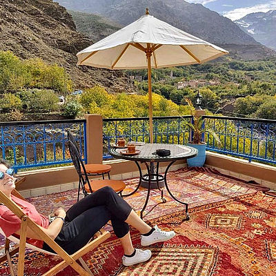 Riad Atlas 4 Seasons Dachterrasse Sitzbereich