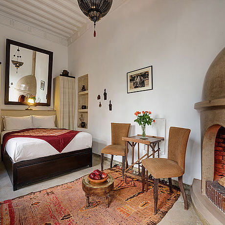 Blick in das Superiorzimmer Marmouca des Riad Azzar
