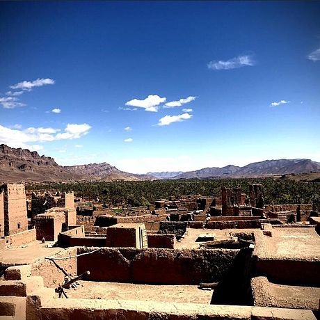 Blick von der Kasbah auf die Berge