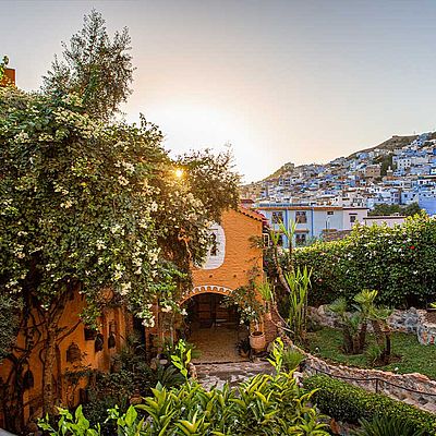 Hotel Dar Echchaouen Garten