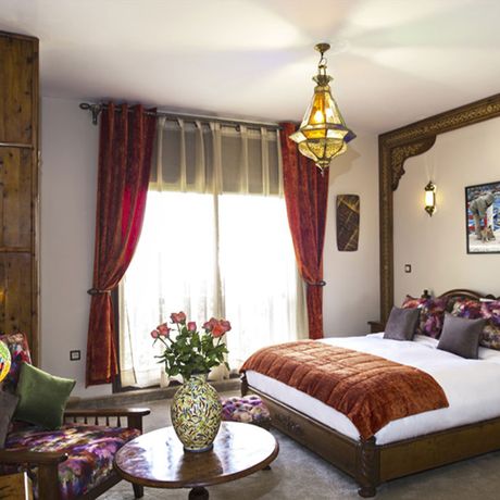 Hotel Quieta Standardzimmer Bett Blick auf ein Bett
