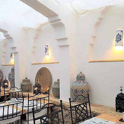 Boutique-Hotel al Alba Restaurant Tische