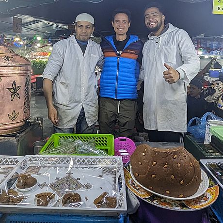 Kulinarische Tour - Medina Marrakech Galerie Streetfood-Stand auf dem Platz Djemaa-el-Fna