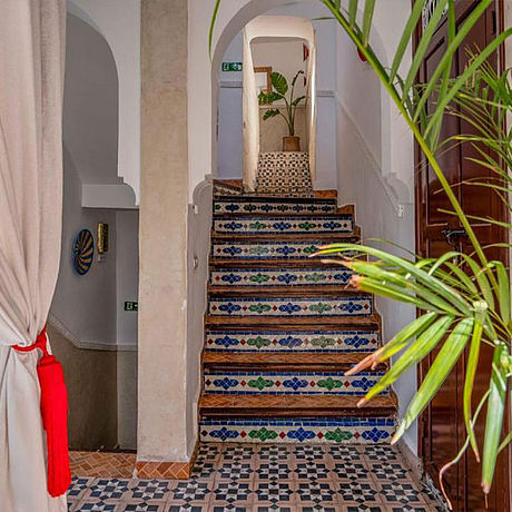 Blick auf eine Treppe
