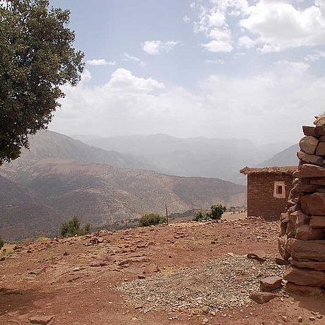 Blick auf die Berge von Ait Bougoumez