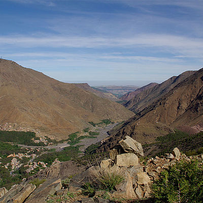 Berge Taeler Toubkal Nationalpark