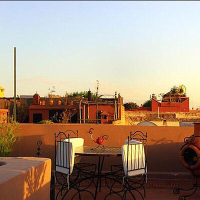 Riad Al Karama Dachterrasse Sitzecke
