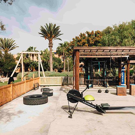 Ansicht Outdoor Fitnessbereich 