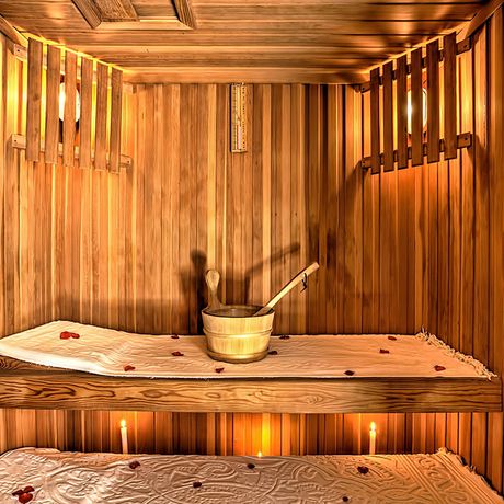 Blick in die Sauna