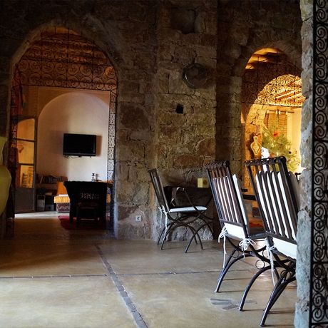 Blick auf den Innenbereich in der Kasbah Timdaf